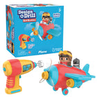 Educational Insights - Conception & Drill® Bolt Buddies® Plan-Ensemble de jeu de construction de forage : Les enfants utilisent une véritable perceuse de jouets, qui fonctionne et sans danger pour les enfants, pour construire leur propre avion, avec une hélice tournante, puis font entrer le pilote de Bolt Buddy et son copilote, Goose, dans l'avion et s'envolent pour faire semblant de s'amuser