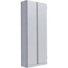 Metalware – Panneaux arrière pour étagère sans boulons, 36 x 88 po, gris clair-Portes pivotantes verrouillables qui s’installent facilement sur les étagères style fermé