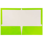 JAM PaperMD – Chemises de présentation à 2 pochettes plastifiées et lustrées, vert lime, 25/paquet-Capacité : 200 feuilles
