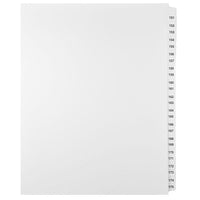 Mark Maker – Ensemble d’onglets séparateurs juridiques blancs, 1/25 onglets, format lettre, sans trous, numéros 151 à 175-Onglets séparateurs blancs, 1/25 onglets