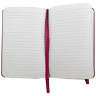 JAM Paper - Cahier ligné à couverture rigide, fermeture élastique, grand, 5,88 x 8,5 po, rose baie, 2/paquet (340528856g)-Vendu séparément