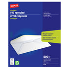 Staples Enveloppes blanches recyclées n° 10, 4 1/8 po x 9 1/2 po, paquet de 50-Nº 10, 4 1/8 po x 9 1/2 po