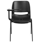 Flash Furniture – Chaise coquille ergonomique avec tablette rabattable à droite, noir (RUTEO1BKRTAB)-Chaise à accoudoir-tablette multi-usages