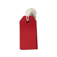 Jam Paper - Étiquettes Cadeaux avec Cordon - Petit - 3 1/4 po x 1 5/8 po - Rouge - 1000 Pack-Étiquettes cadeaux rouges
