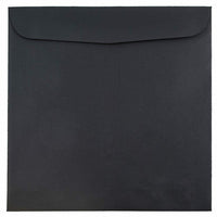 JAM Paper Enveloppes carrées, toilé noir, 9,5 x 9,5 po, 250/paquet-Enveloppes carrées en papier toilé noir