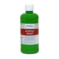 Handy Art - Peinture acrylique pour élève, vert clair, 16 oz (RPC101110)-La peinture acrylique peut s?utiliser sur la plupart des surfaces : papier, tissu, bois, plastique, verre, carton, métal et toile