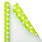  JAM Paper -  Emballage cadeau – Papier d'emballage à pois – 25 m². Ft - Vert lime à pois blancs - Rouleau vendu à l'unité-La superficie parfaite pour emballer rapidement et facilement vos cadeaux