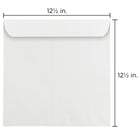 JAM Paper Enveloppes carrées standard avec fermeture gommée, 12 1/2 x 12 1/2 po, blanc, 25/pqt-Fermeture : gomme