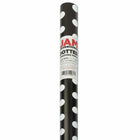 JAM Paper -  Emballage cadeau – Papier d'emballage à pois – 25 m². Ft - Noir à pois blancs - Rouleau vendu à l'unité-Le papier d'emballage coloré donnera envie à tous de découvrir ce qu'il y a à l'intérieur