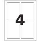 Avery 22827 Étiquettes durables, rectangulaires, amovibles, blanches, laser/jet d'encre, 4-3/4" x 3-1/2", 32/pqt-6