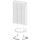 Azar Displays – Présentoir de comptoir à panneaux perforés sur 2 côtés, 22 x 13,5 po, bleu translucide (700513-BLU)-Repose sur une base rotative de 12 po