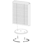Azar Displays – Présentoir de comptoir à panneaux perforés, 20 x 16 po, amande (700500-ALM)-Repose sur une base rotative de 12 po