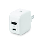 LOGiiX - Chargeur mural Power Plus 25W Duo USB-C + USB-A - Blanc-Le Power Plus 25 Duo est notre adaptateur mural à charge rapide de 25 W le plus polyvalent