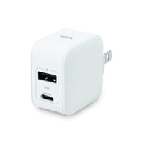 LOGiiX - Chargeur mural Power Plus 25W Duo USB-C + USB-A - Blanc-Le Power Plus 25 Duo est notre adaptateur mural à charge rapide de 25 W le plus polyvalent