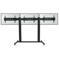 TygerClaw – Support mobile pour téléviseur de 30 à 60 po, 130,6 x 23,6 x 70,9 po, noir-3 supports mobiles pour téléviseur