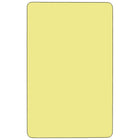 Flash Furniture – Table d’activités rectangulaire de 30 x 48 po, surface thermofusionnée, pattes préscolaires réglables, jaune-Forme : rectangulaire