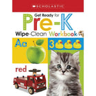 Scholastic - Wipe-Clean Workbook, Get Ready for Pre-K, jeunes apprenants-Cible une variété de premiers concepts : les lettres, les nombres, les formes, les couleurs, les animaux, les saisons, la météo, les véhicules, les personnes et la nourriture.