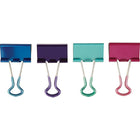 Staples - Pinces relieuses SoftGrip, moyennes, 1 1/4 po, couleurs métalliques variées, paquet de 10-Emballées dans un sac en plastique réutilisable pour recharger et ranger facilement