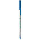 BIC - Stylos à bille avec prise RoundStic - 1,0 mm - bleu - paquet de 10-Carton de l’emballage composé à 100 % de contenu recyclé