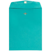 JAM Paper - Enveloppes colourées 9 x 12 avec fermeture à fermoir - Bleu mer recyclé - Paquet de 50-Enveloppe de catalogue bleu mer avec fermoir