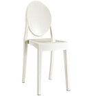 Nicer Furniture - chaise d'appoint fantôme de Louis XVI - blanc - 4 pièces-Fini blanc uni