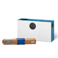 Premium Tone - Okidata 46508703 Cartouche de toner Compatible, Cyan-Cyan