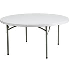 Flash Furniture – Table pliante de 59,75 de diamètre po, blanc (DADYCZ152RGW)-Table commerciale prête à l'emploi