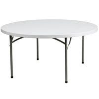 Flash Furniture – Table pliante de 59,75 de diamètre po, blanc (DADYCZ152RGW)-Table commerciale prête à l'emploi