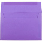 JAM Paper Enveloppes à fermeture gommée Brite Hue, format livret, 5 1/2 x 8 1/8 po, violet, paq./100-Taille : A8 (5 1/2 x 8 1/8 po)