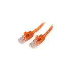 StarTech  Câble de raccordement anti-accrochage 45PATCH15OR de catégorie 5e, 15 pi, orange-Doté d’un connecteur mâle RJ-45 aux deux extrémités pour faciliter la connectivité