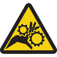Accuform Signs - Étiquettes De Sécurité Avertissement Iso - Entremêlement Des Engrenages, 4po x 4po, Vinyle, Pictogramme-Type d'affichage Adhésif