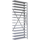 Metalware – Étagère enclenchable RK344, 15 tablettes, 36 x 12 x 88 po, gris pâle-Système de tablettes ajustables offrant un espace de rangement solide, mais économique qui convient à vos besoins