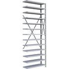 Metalware – Étagère enclenchable RK416, 13 tablettes, 36 x 24 x 100 po, gris pâle-Système de tablettes ajustables offrant un espace de rangement solide, mais économique qui convient à vos besoins