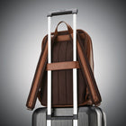 Samsonite Classic Leather Sac à Dos Mince (14.1"), Cognac-5