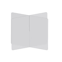 Diviseur de table à 4 voies Mark Maker - 42" L x 42" L x 31,5" H - Acrylique transparent 1/4" - Pas de traversées-Distanciation sociale jusqu'à 4 personnes