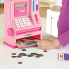 Learning Resources - Pretend and Play® Teaching ATM Bank - Rose-Comprend l'argent de jeu et la carte de guichet automatique