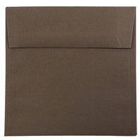 JAM Paper Enveloppes carrées de 6,5 x 6,5 po, brun chocolat, 25/paquet (227912746)-Enveloppes carrées pour invitation