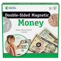 Ensemble d'argent magnétique recto-verso de Learning Resources-Aide à enseigner l'identification, le comptage et la monnaie de monnaie