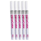 JAM Paper - Marqueur de peinture opaque à pointe fine - Blanc - Paquet de 5 (7665913g)-Marqueur de peinture opaque à la couleur bien visible idéal pour écrire ou surligner des passages