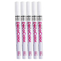 JAM Paper - Marqueur de peinture opaque à pointe fine - Blanc - Paquet de 5 (7665913g)-Marqueur de peinture opaque à la couleur bien visible idéal pour écrire ou surligner des passages