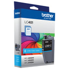 Brother LC401CS Cartouche d’encre cyan à rendement standard d’origine-Compatible avec MFC-J1010DW, MFC-J1012DW and MFC-J1170DW