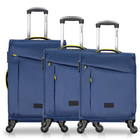 Club Rochelier - Ensemble de 3 bagages souples - Bleu marine et Jaune-Coquille 100 % polyester