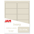 JAM Paper - Étiquette d'adresse laser/jet d'encre - 2 po x 4 po - Ivoire - Paquet de 120-Emballage anglais seulement