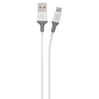Scosche - câble de recharge et synchronisation Strikeline USB-A à Lightning 1,3 m (4 pi) blanc/gris-Notre connecteur Lightning est certifié par Apple pour communiquer à partir de tout port USB d’un appareil vers le port Lightning des appareils, avec une compatibilité à 100 %