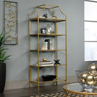 Sauder International Lux Bibliothèque - 5 tablettes - 70.87" H - Finition Satin Gold (421434)-70.87"H x 30"W x 14.49"D