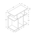 Monarch Specialties - 2481 Table D'Appoint - 24 po H/Gris-Assemblage requis