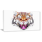Designart – Grande illustration animale sur toile, félin féroce, (PT2368-40-20)-Impression