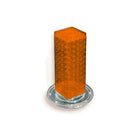 Azar Displays – Présentoir rotatif de comptoir à panneaux perforés sur 4 côtés, 12 x 4 x 4 (po), orange (700220-ORG)-Les quatre panneaux perforés s’emboîtent et reposent sur une base rotative en plastique transparent de 9 pouces de diamètre