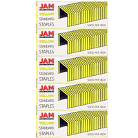 JAM PaperMD – Agrafes de taille standard, bleu, paquet de 5-Taille : 0,5 x 0,25 po