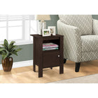 Monarch Specialties - 2135 Table D'Appoint - Table De Chevet Espresso-24,25 haut. x 17,25 larg. x 14 prof. (po)